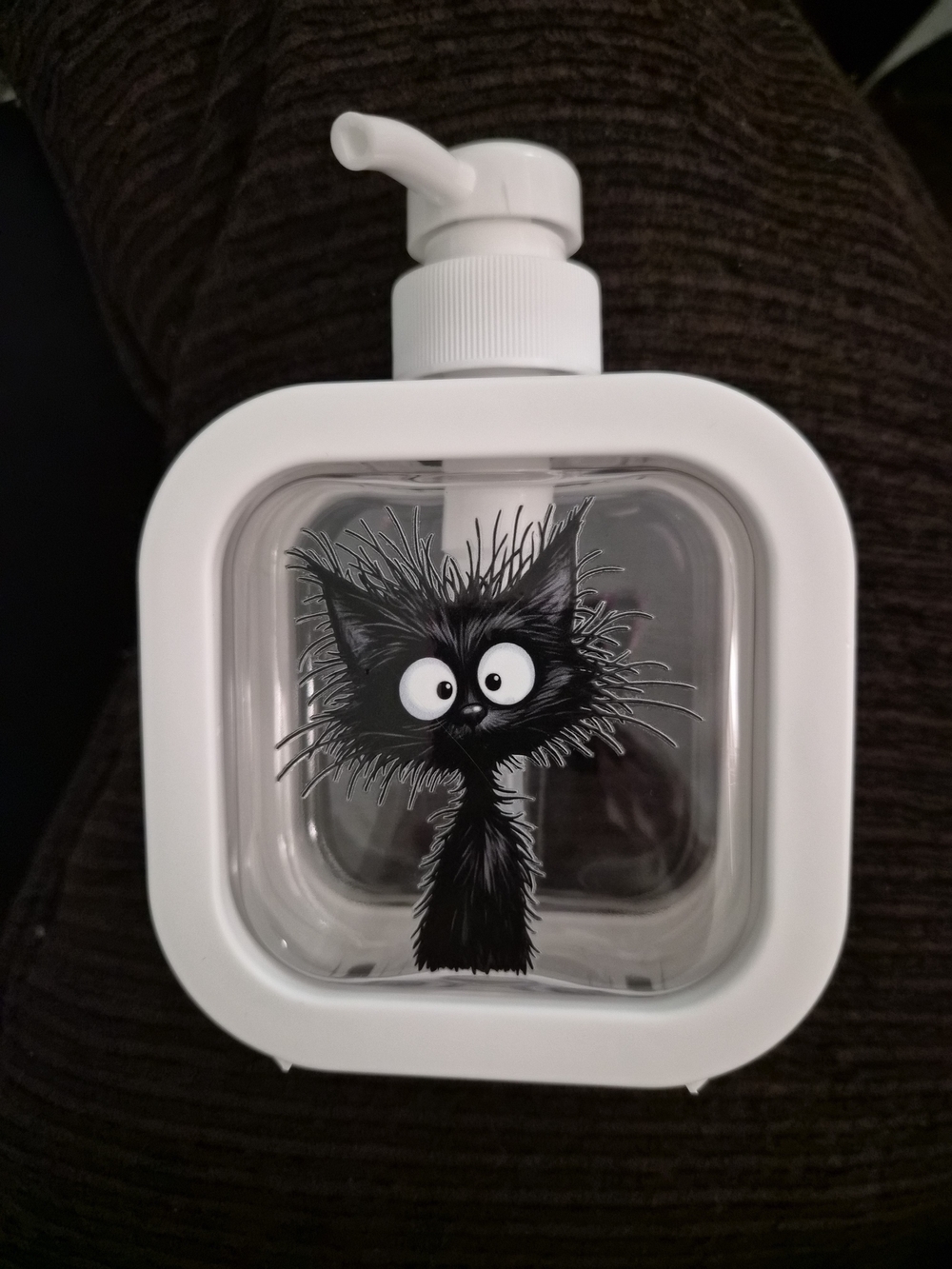 Soap, Lotion, Hand Sanitizer Dispenser w/ Pkayful Black Cat Design - Picture 2 of 7